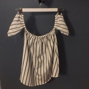 Striped peasant style shirt